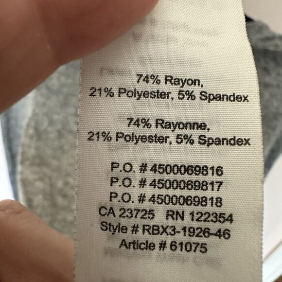 TNA Top Women’s Small Long Sleeve Pullover Crew Heathered Gray Basic - Picture 5 of 7